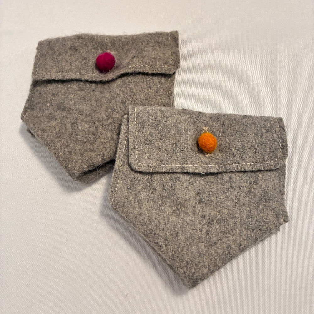 Anthropologie Felt Gift Card Holder Convertible Jewelry Box Set of 2